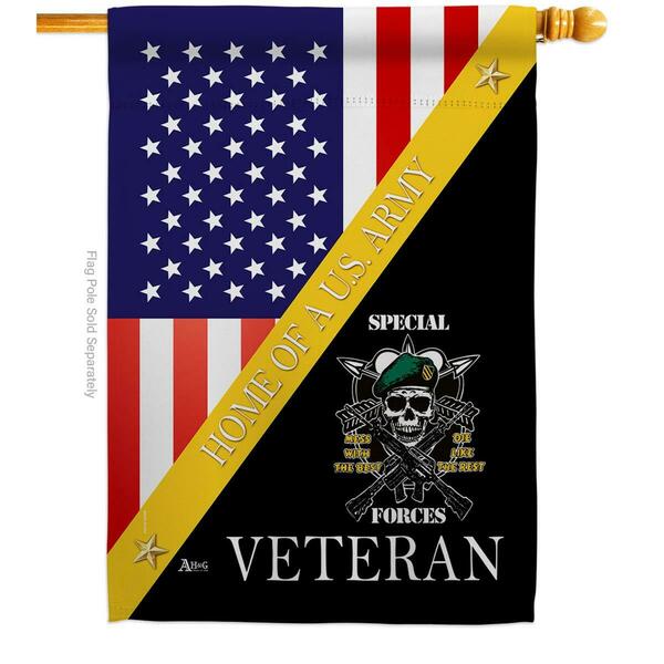Americana Home & Garden 28 x 40 in. Home of Arny Special Forces House Flag with Armed Army Double-Sided Vertical  Banner AM583441